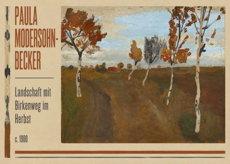 Paula Modersohn-Becker Landschaft Mit Birkenweg Im Herbst No2 - Poszter