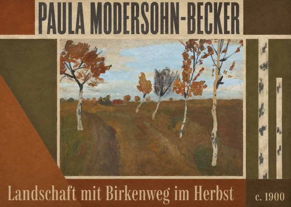 Paula Modersohn-Becker Landschaft Mit Birkenweg Im Herbst No5 - Poszter