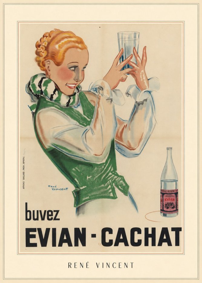 René Vincent Evian - Cachat No4 - Poszter