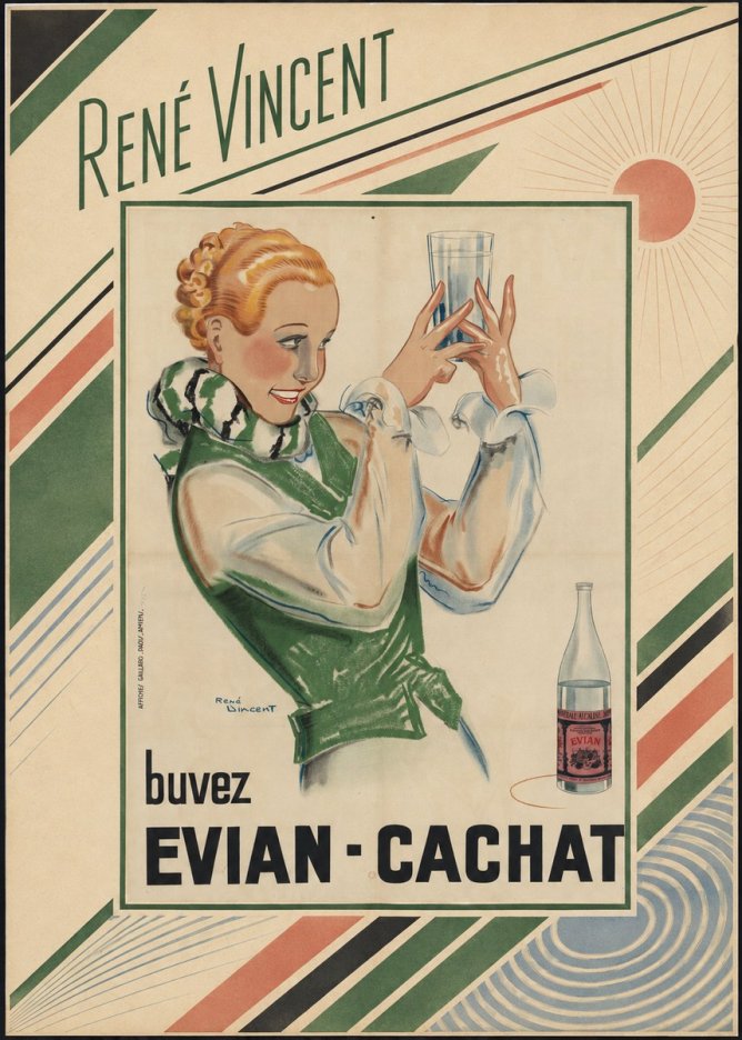 René Vincent Evian - Cachat No5 - Poszter