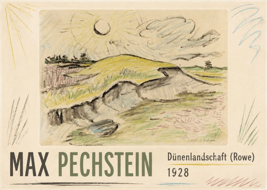 Max Pechstein Dünenlandschaft (Rowe) No1 - Poszter