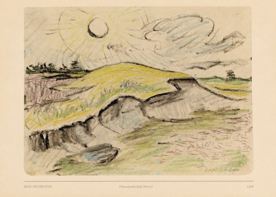 Max Pechstein Dünenlandschaft (Rowe) No6 - Poszter