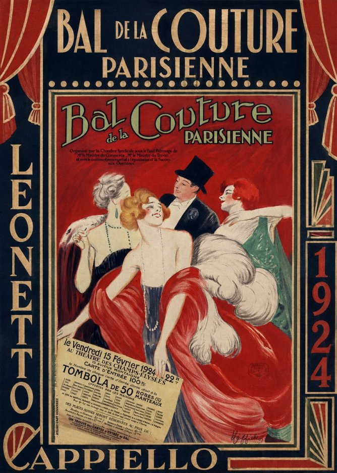 Leonetto Cappiello Bal De La Couture Parisienne No4 - Poszter