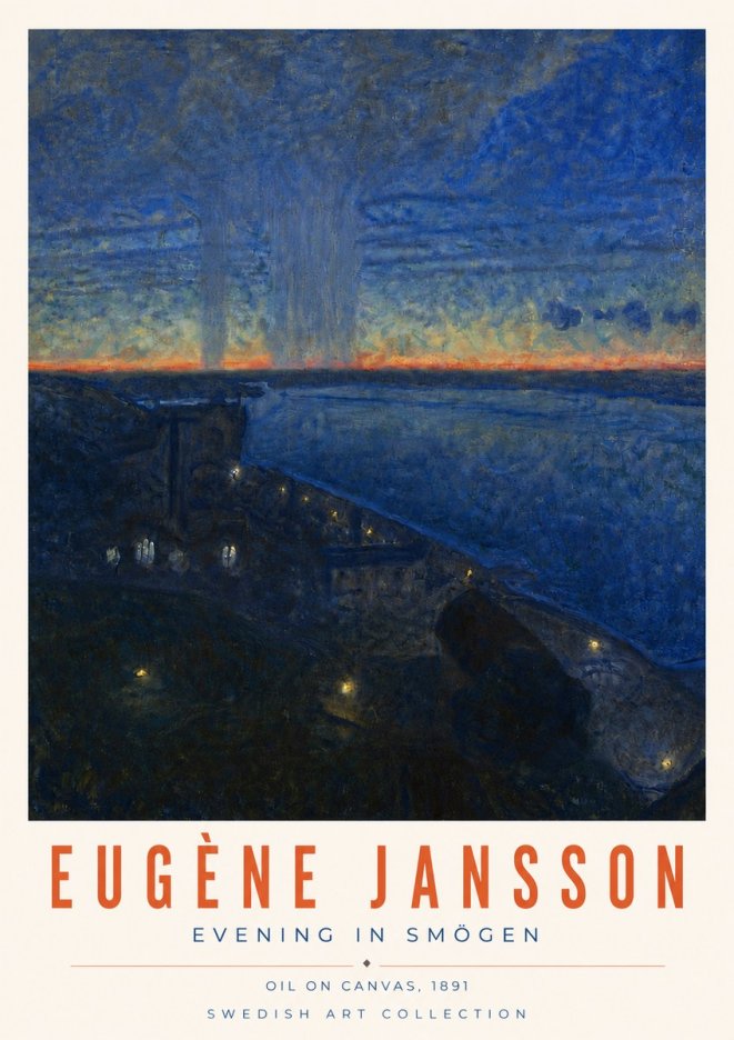 Eugène Jansson Evening in Smögen No6 - Poszter