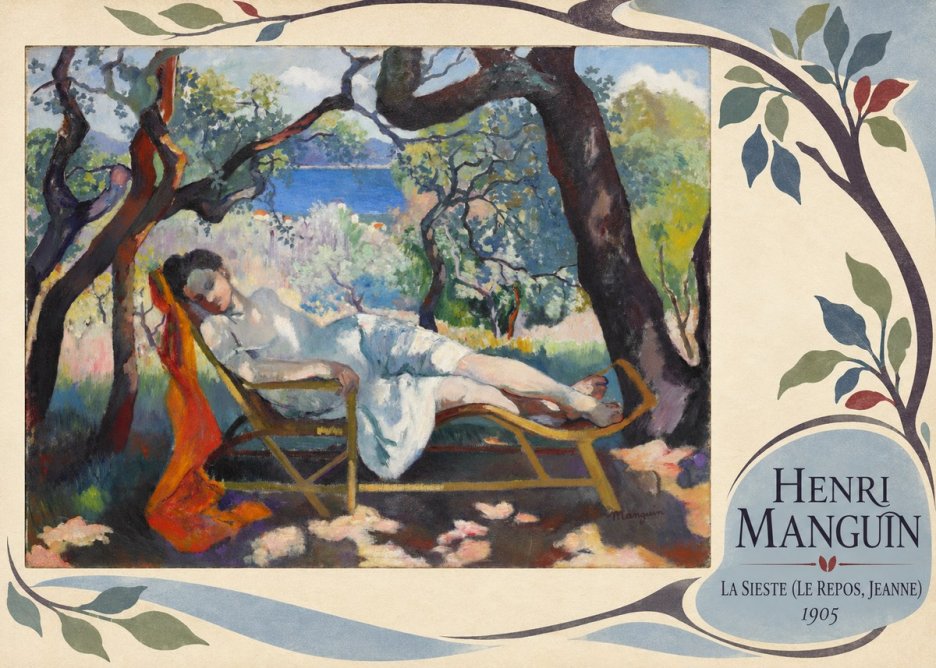 Henri Manguin La Sieste (Le Repos, Jeanne) No3 - Poszter
