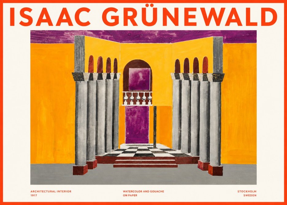 Isaac Grünewald Architectural Interior No2 - Poszter