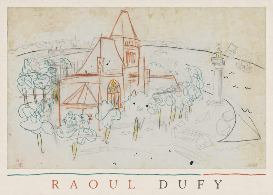 Raoul Dufy Coastal Church and Lighthouse No4 - Poszter