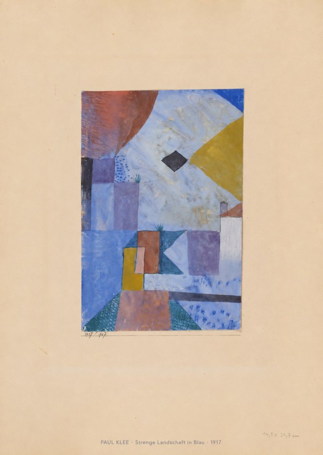 Paul Klee Strenge Landschaft in Blau No5 - Poszter