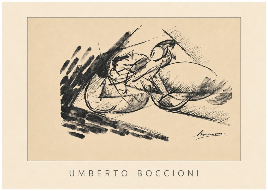 Umberto Boccioni Dynamism of a Cyclist I No4 - Poszter