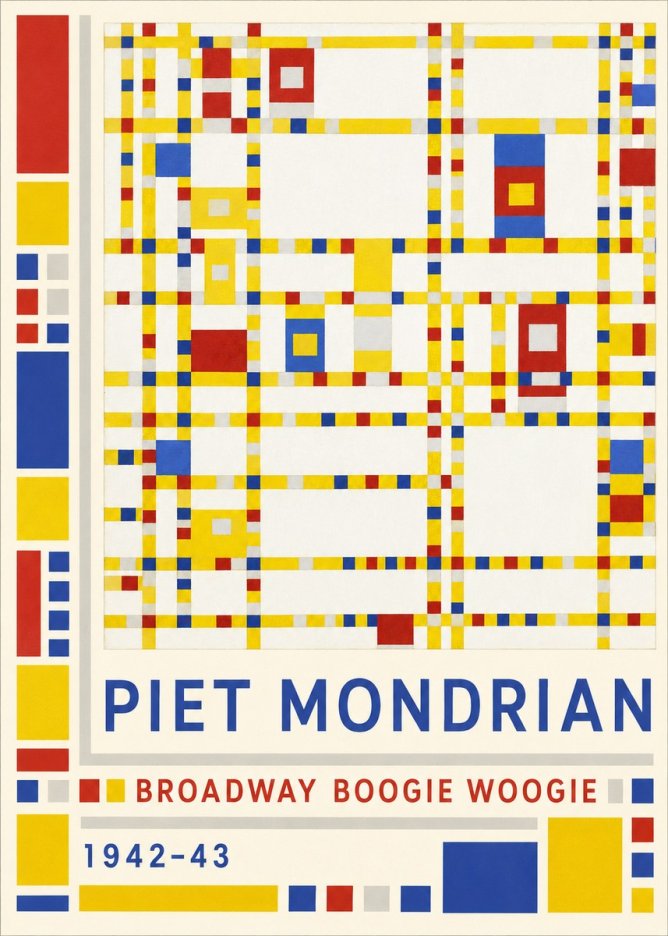 Piet Mondrian Broadway Boogie Woogie No2 - Poszter