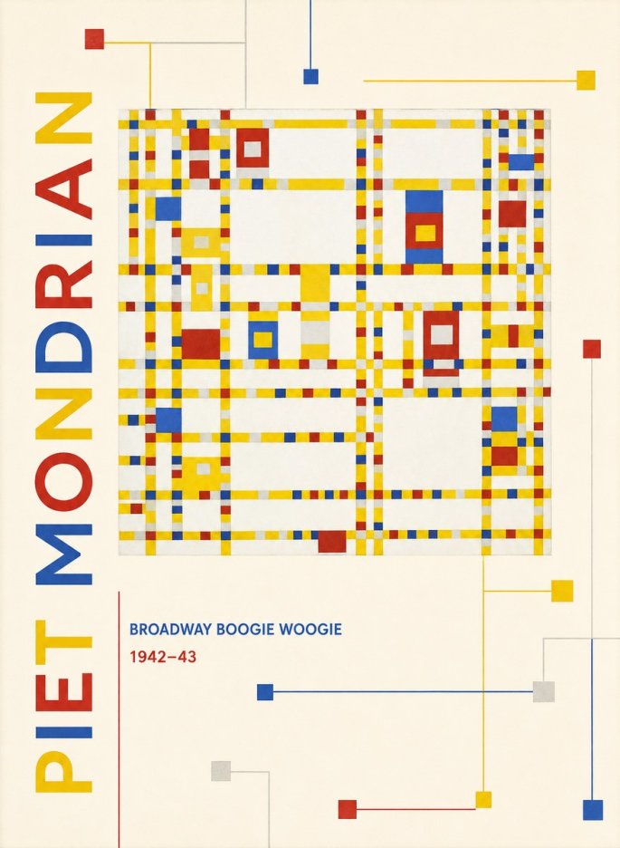 Piet Mondrian Broadway Boogie Woogie No3 - Poszter
