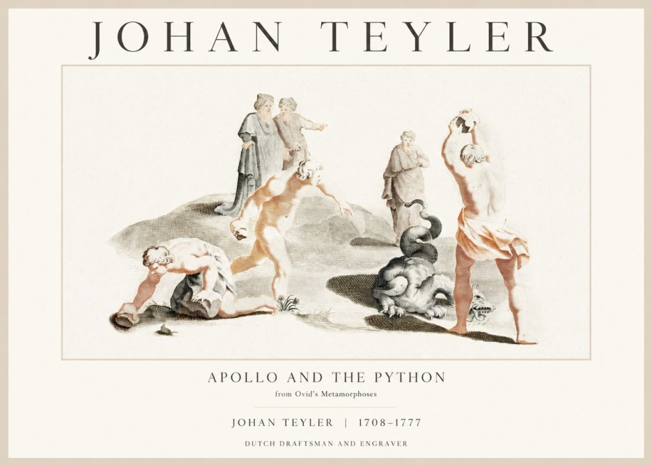 Johan Teyler Apollo and the Python No1 - Poszter