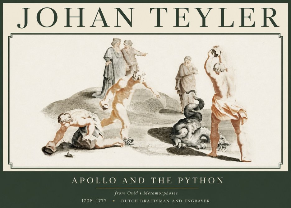 Johan Teyler Apollo and the Python No3 - Poszter