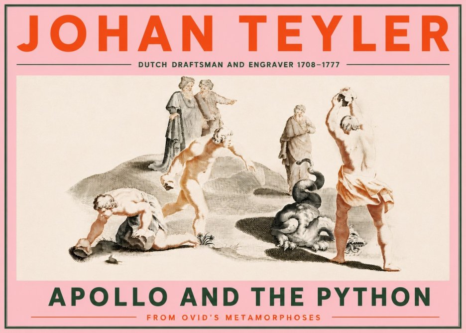 Johan Teyler Apollo and the Python No5 - Poszter