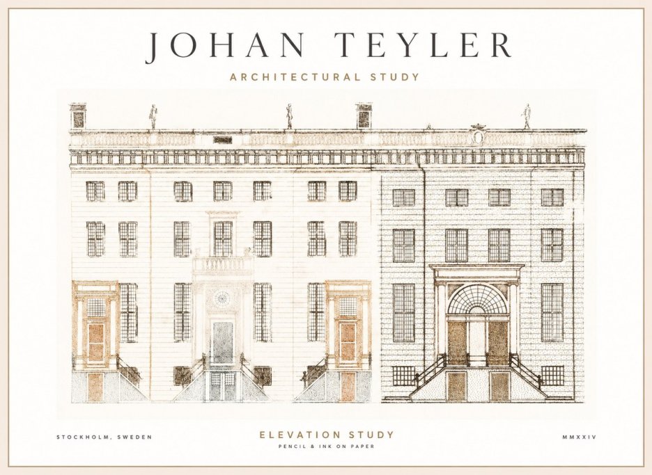 Johan Teyler Elevation Study No1 - Poszter