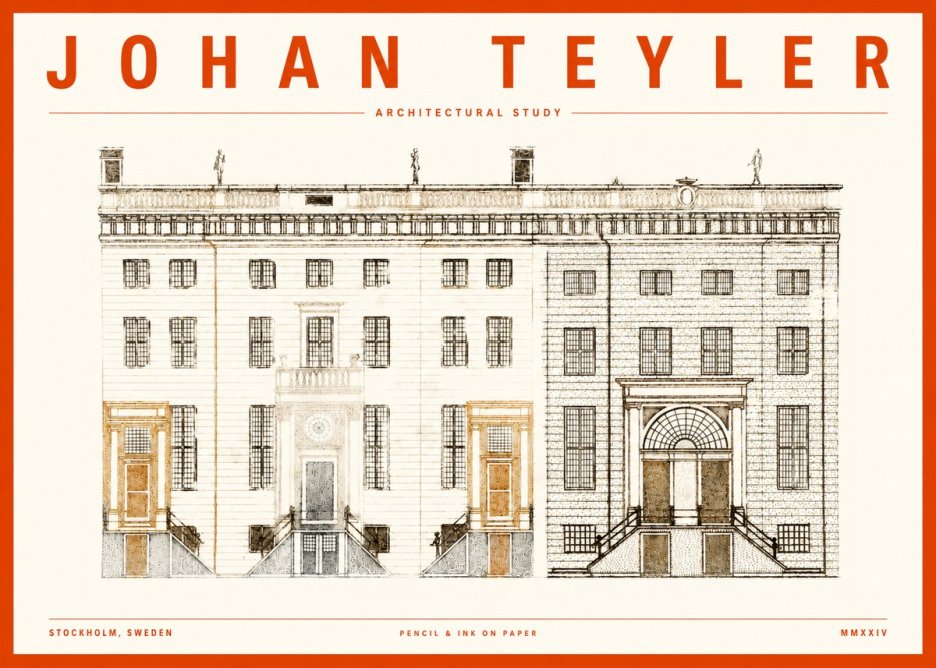 Johan Teyler Elevation Study No2 - Poszter