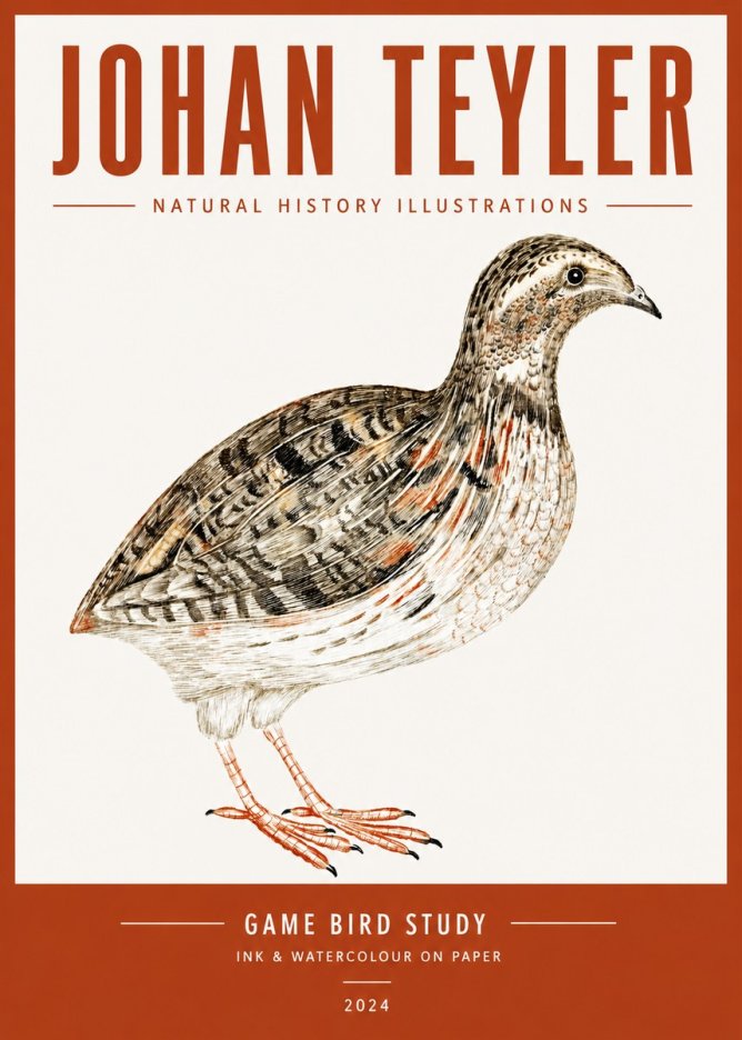 Johan Teyler Game Bird Study No4 - Poszter