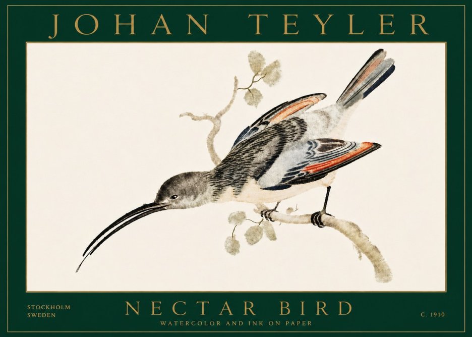 Johan Teyler Nectar Bird No5 - Poszter