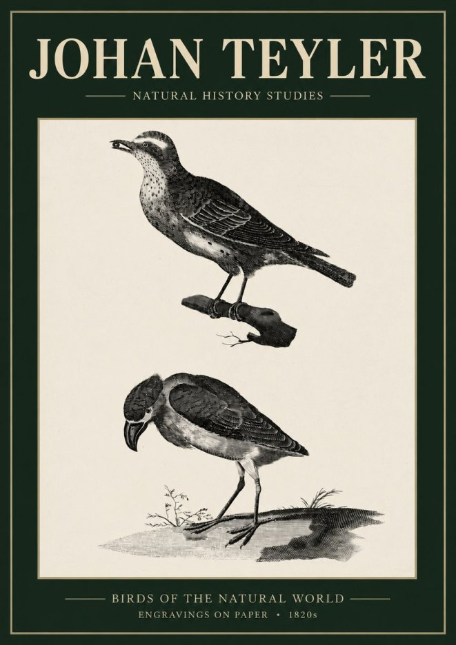 Johan Teyler Birds of the Natural World No3 - Poszter