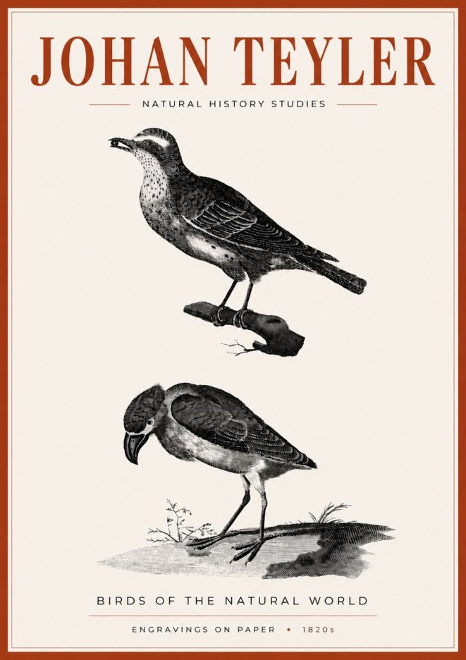 Johan Teyler Birds of the Natural World No4 - Poszter