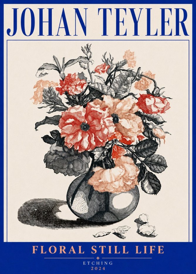 Johan Teyler Floral Still Life I No5 - Poszter