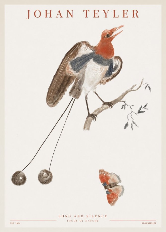 Johan Teyler Song and Silence - Study of Nature No1 - Poszter