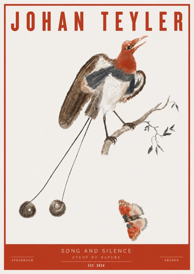 Johan Teyler Song and Silence - Study of Nature No2 - Poszter