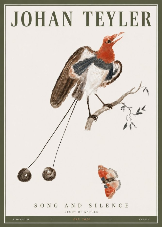 Johan Teyler Song and Silence - Study of Nature No4 - Poszter