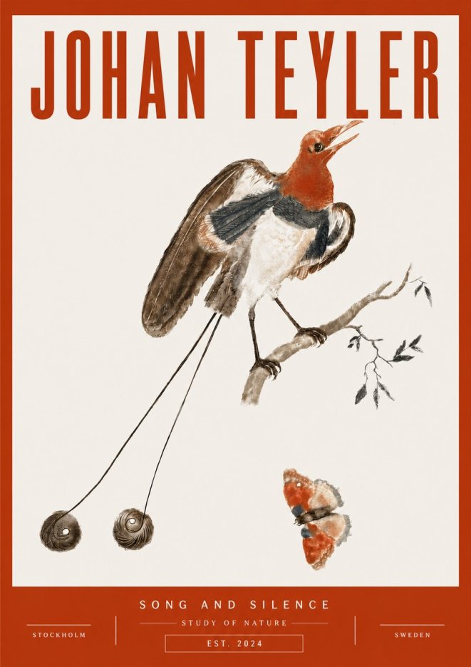 Johan Teyler Song and Silence - Study of Nature No5 - Poszter