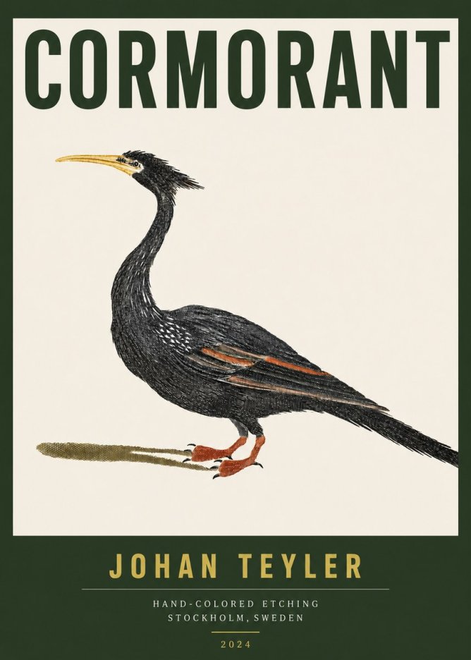 Johan Teyler Cormorant No3 - Poszter