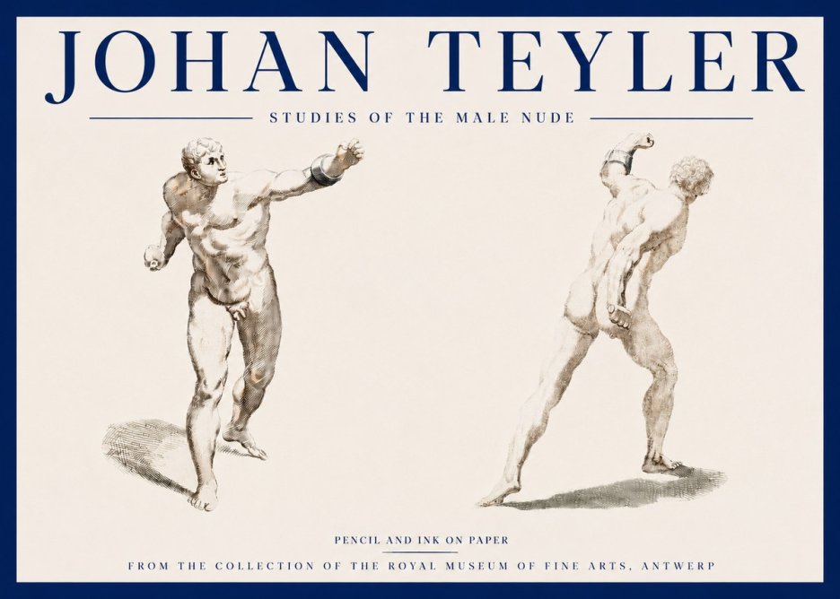 Johan Teyler Studies of the Male Nude No3 - Poszter
