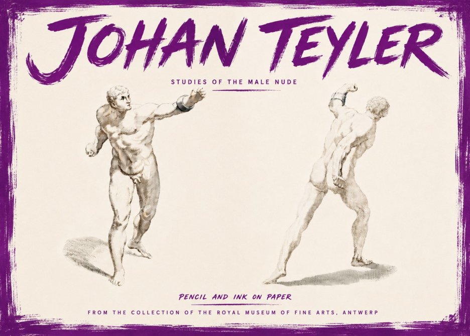 Johan Teyler Studies of the Male Nude No5 - Poszter