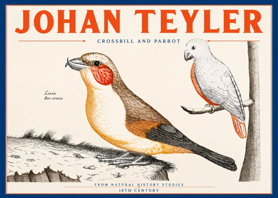 Johan Teyler Crossbill and Parrot No5 - Poszter