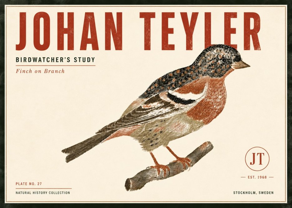 Johan Teyler Finch on Branch No6 - Poszter