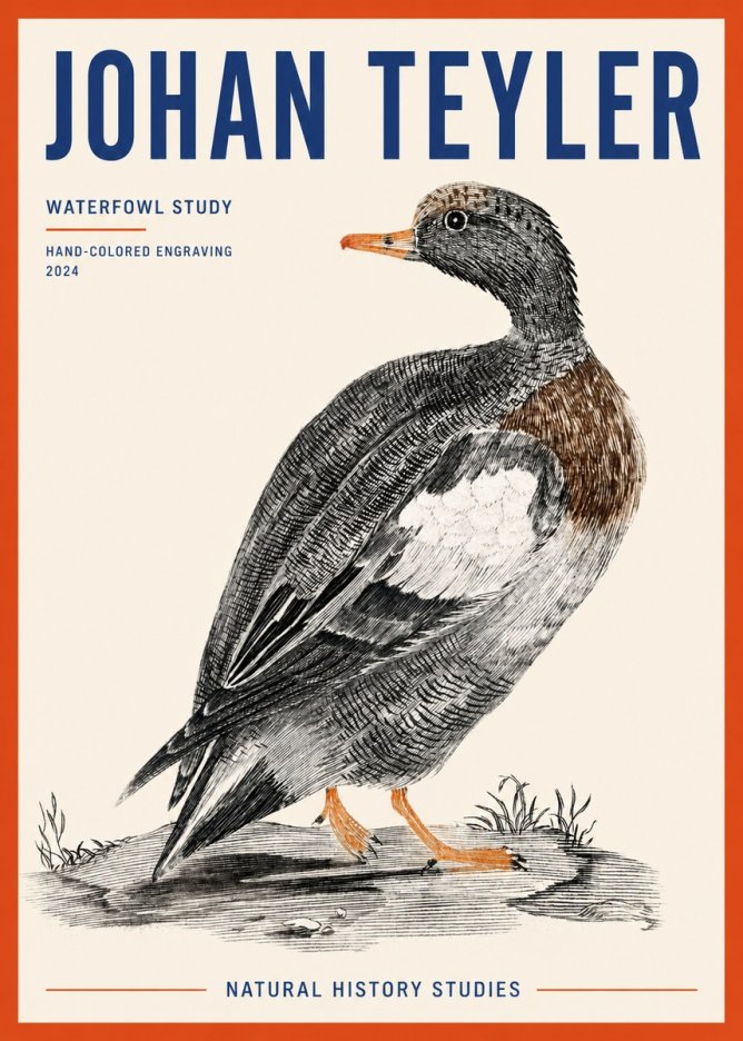 Johan Teyler Waterfowl Study No2 - Poszter