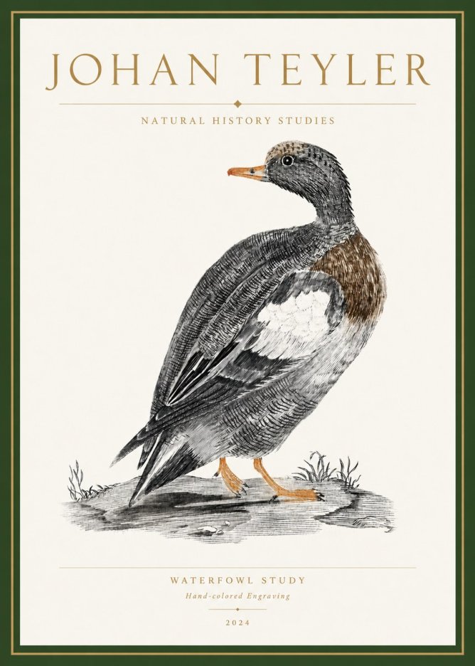 Johan Teyler Waterfowl Study No3 - Poszter