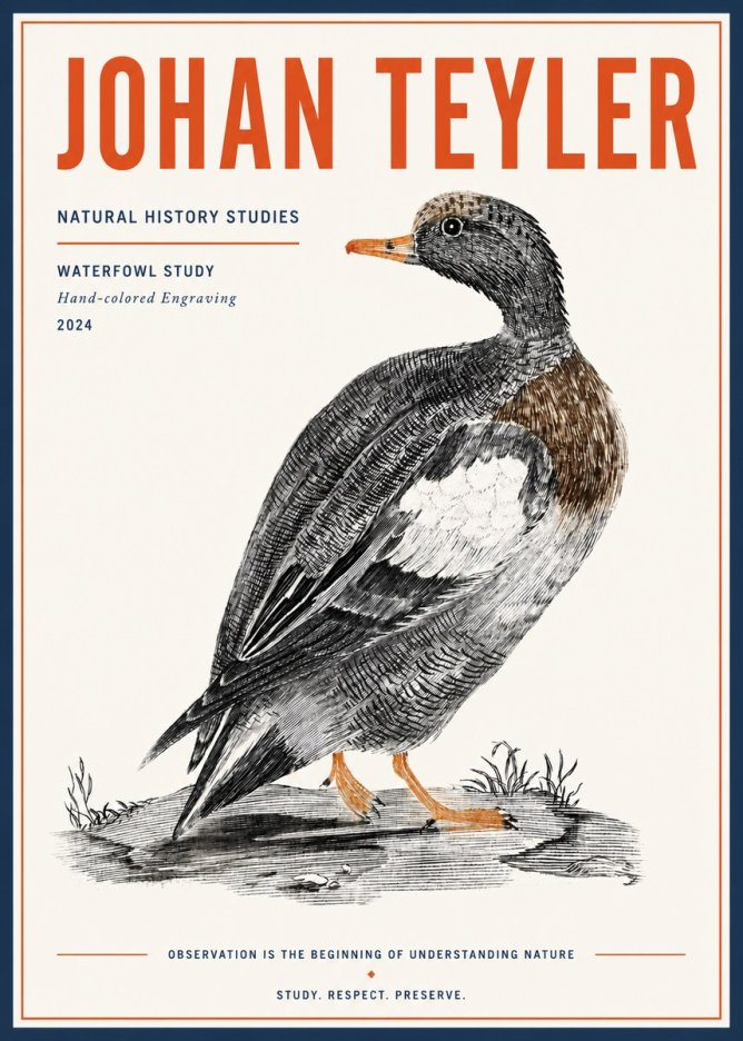Johan Teyler Waterfowl Study No4 - Poszter