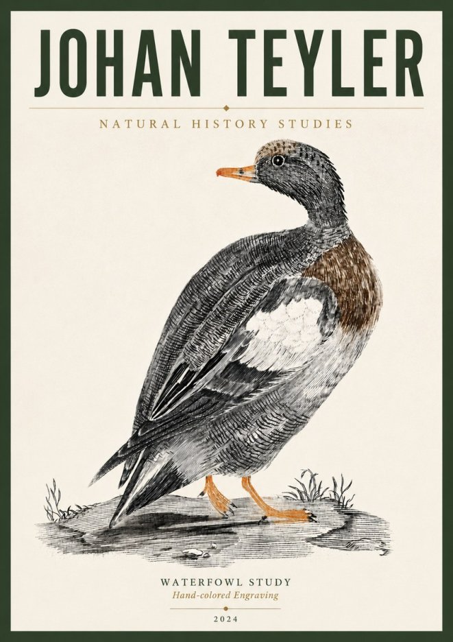 Johan Teyler Waterfowl Study No5 - Poszter