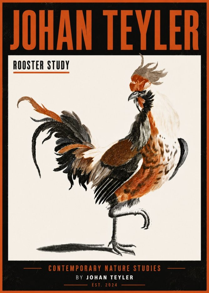 Johan Teyler Rooster Study No6 - Poszter