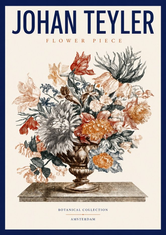 Johan Teyler Flower Piece No3 - Poszter