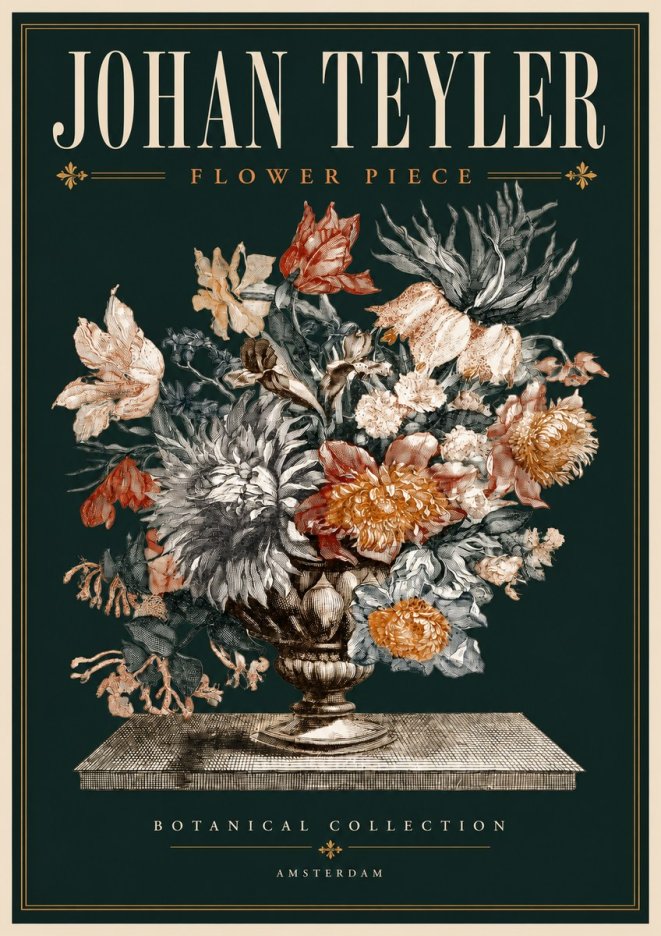 Johan Teyler Flower Piece No4 - Poszter