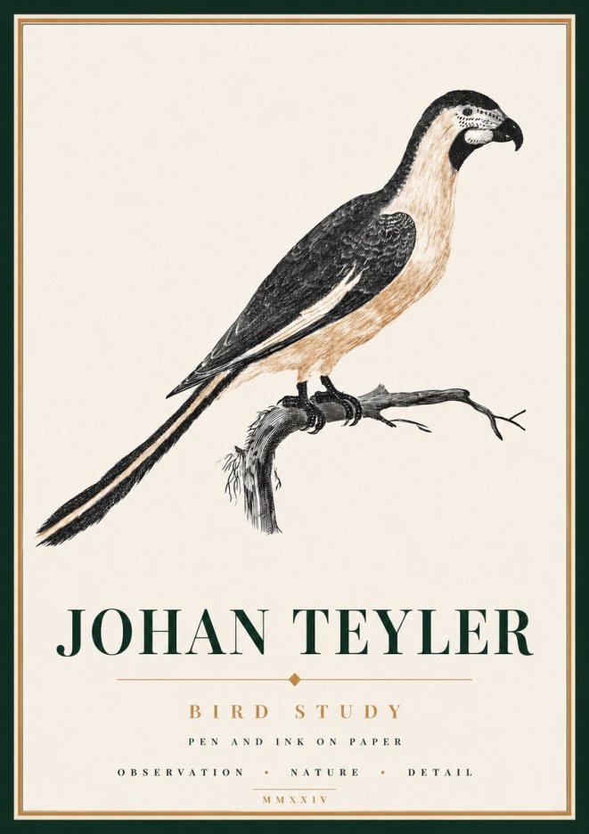 Johan Teyler Bird Study I No6 - Poszter