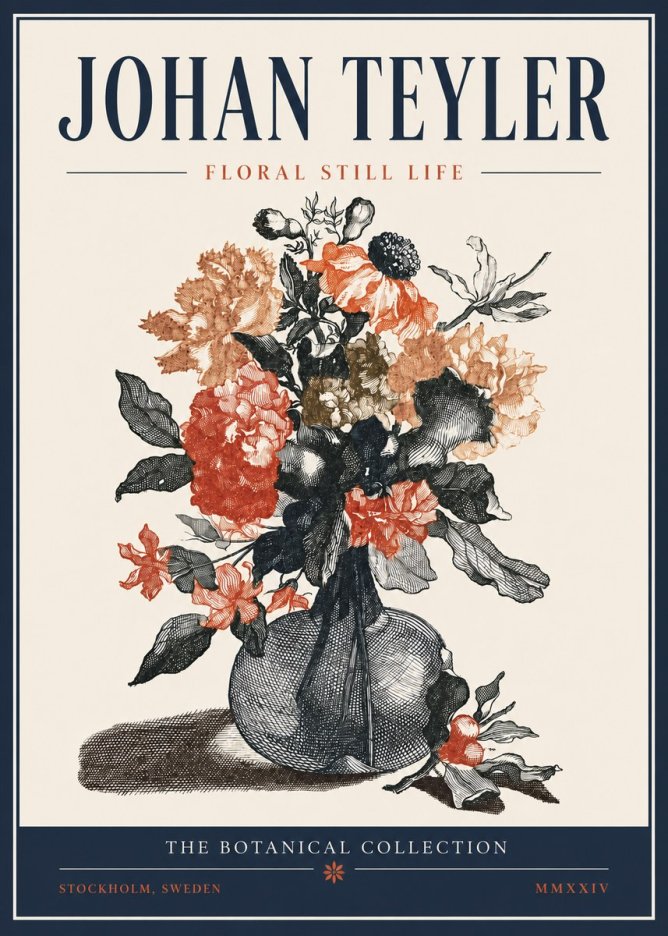 Johan Teyler Floral Still Life II No5 - Poszter