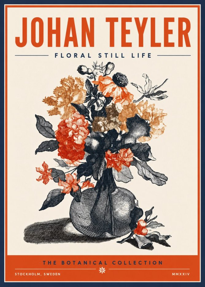 Johan Teyler Floral Still Life II No6 - Poszter
