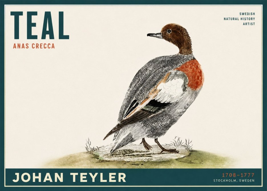 Johan Teyler Teal No2 - Poszter