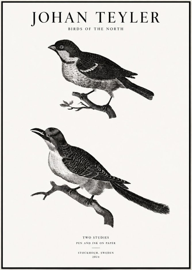 Johan Teyler Two Studies No1 - Poszter