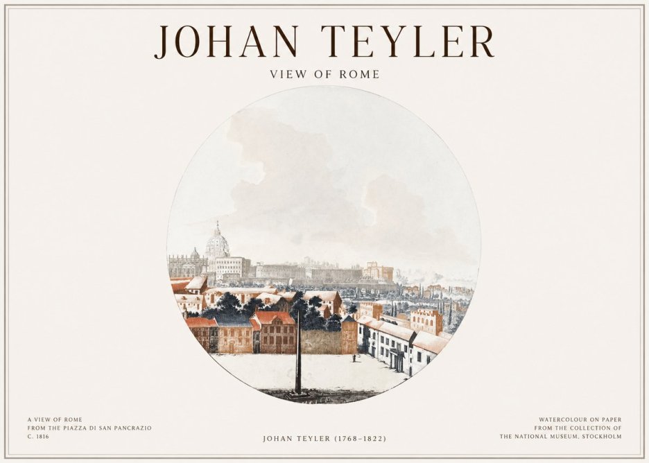 Johan Teyler View of Rome No1 - Poszter