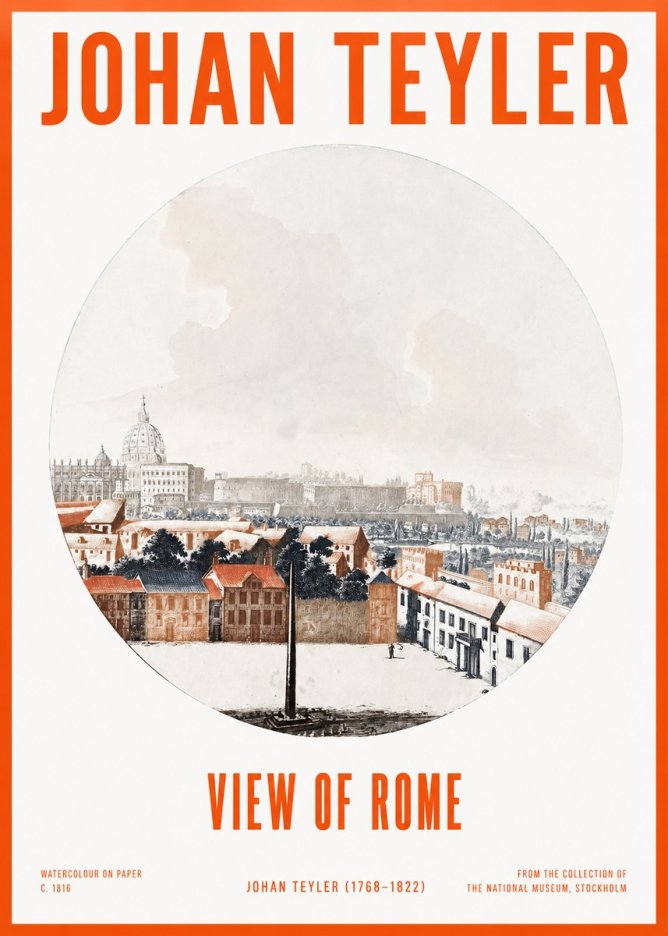Johan Teyler View of Rome No2 - Poszter