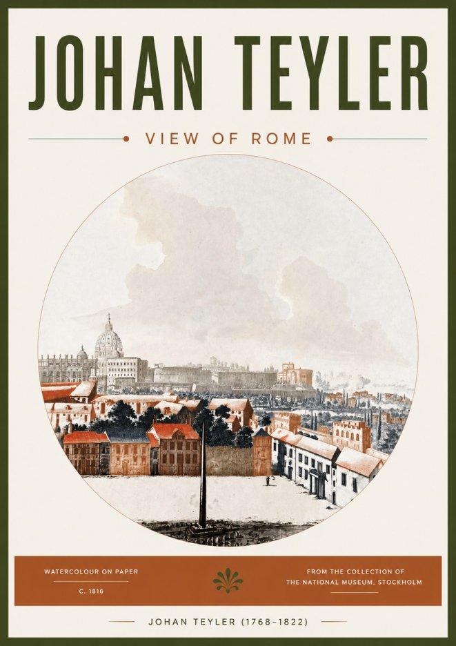 Johan Teyler View of Rome No4 - Poszter