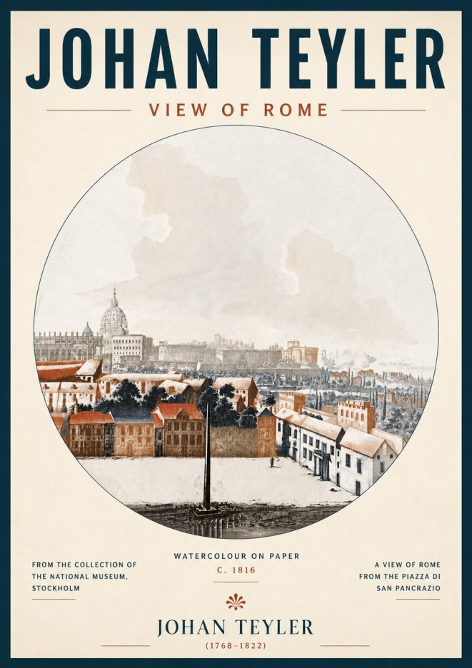 Johan Teyler View of Rome No6 - Poszter